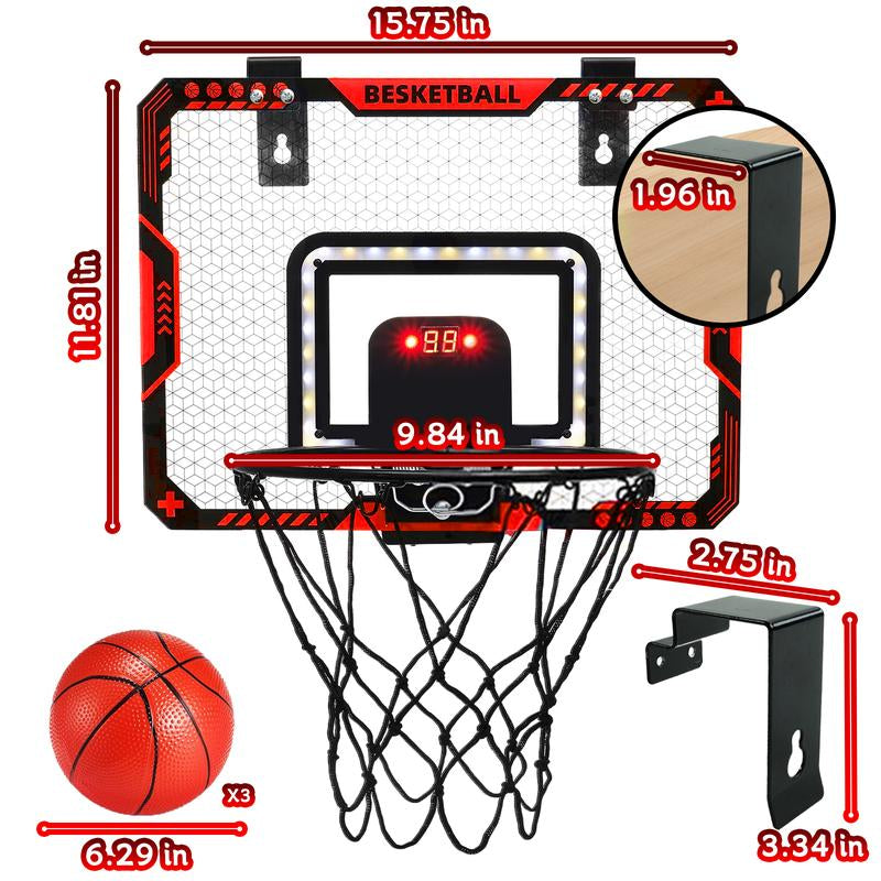 Basketball Hoop Set , Electronic Scoring & Lights Toy