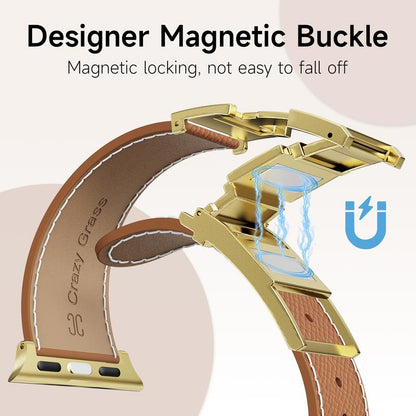 Crazygrass Women'S Fashion Watch Band Leather Watch Band Compatible with Smartwatch Series 1-10 (38-49Mm) Smartwatch Accessories Smart Watch Strap Wrist Straps [WATCH NOT INCLUDED] Stylish Wearable Accessory