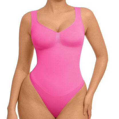 Feelingirl Women'S Seamless Sleeveless Thong Bodysuit for Tops and Comfortable for Lady Soft Womenswear Basic