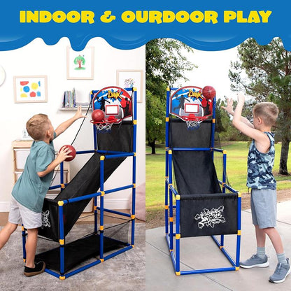 2025 Toys for Kids Arcade Basketball Game Set with 4 Balls and Hoop Outdoor Sport Play - Easy Set up - Air Pump Included Christmas Gifts for Kids Outdoor Play Toys Boys / Bow and Arrow Set