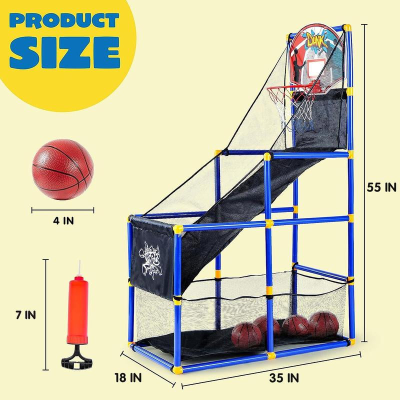 2025 Toys for Kids Arcade Basketball Game Set with 4 Balls and Hoop Outdoor Sport Play - Easy Set up - Air Pump Included Christmas Gifts for Kids Outdoor Play Toys Boys / Bow and Arrow Set