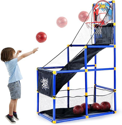 2025 Toys for Kids Arcade Basketball Game Set with 4 Balls and Hoop Outdoor Sport Play - Easy Set up - Air Pump Included Christmas Gifts for Kids Outdoor Play Toys Boys / Bow and Arrow Set
