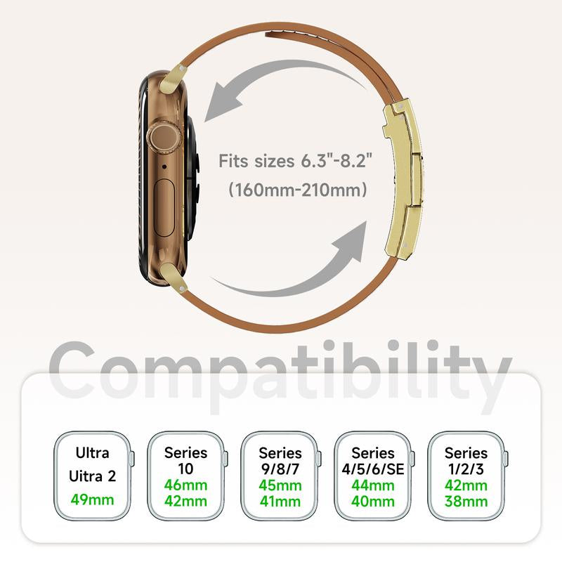 Crazygrass Women'S Fashion Watch Band Leather Watch Band Compatible with Smartwatch Series 1-10 (38-49Mm) Smartwatch Accessories Smart Watch Strap Wrist Straps [WATCH NOT INCLUDED] Stylish Wearable Accessory