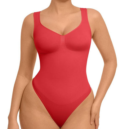 Feelingirl Women'S Seamless Sleeveless Thong Bodysuit for Tops and Comfortable for Lady Soft Womenswear Basic