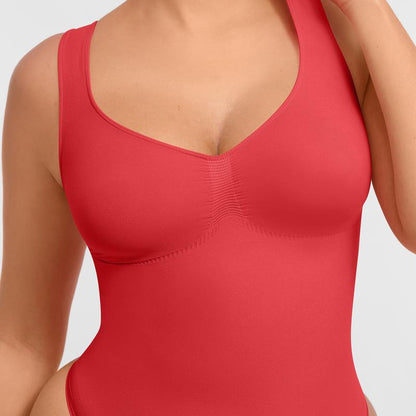 Feelingirl Women'S Seamless Sleeveless Thong Bodysuit for Tops and Comfortable for Lady Soft Womenswear Basic