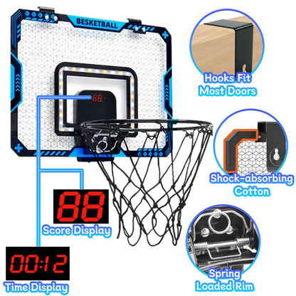 Basketball Hoop Set , Electronic Scoring & Lights Toy